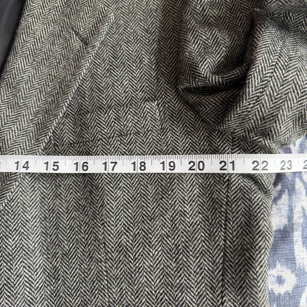 Vintage Haggar Imperial Black & White Herringbone Blazer | Made in USA | 44R - Picture 12 of 14
